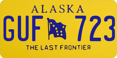 AK license plate GUF723