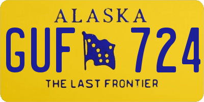 AK license plate GUF724