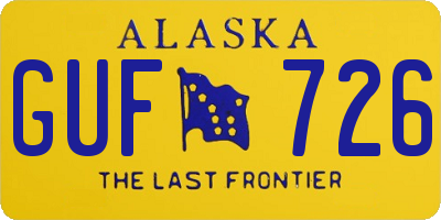 AK license plate GUF726
