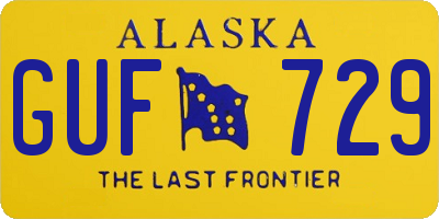 AK license plate GUF729