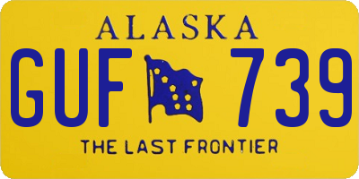 AK license plate GUF739