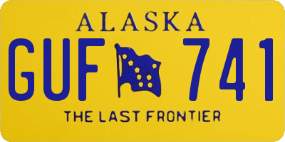 AK license plate GUF741