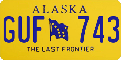 AK license plate GUF743