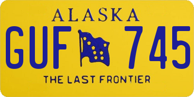AK license plate GUF745