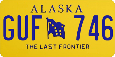 AK license plate GUF746