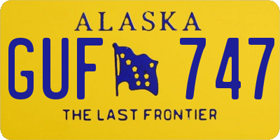 AK license plate GUF747