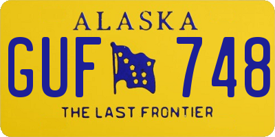 AK license plate GUF748