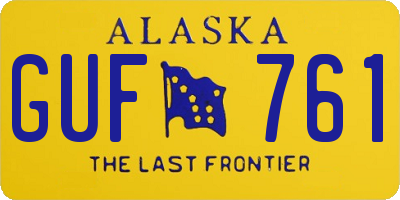 AK license plate GUF761