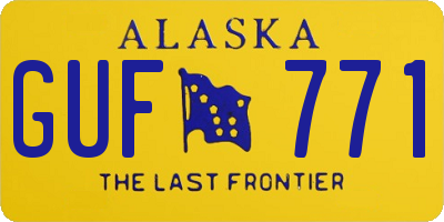 AK license plate GUF771
