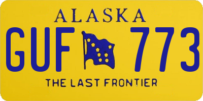 AK license plate GUF773