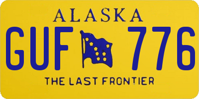 AK license plate GUF776