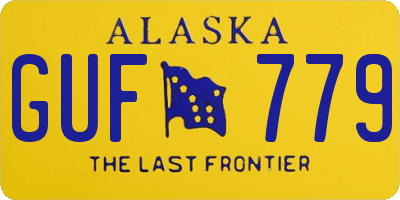 AK license plate GUF779