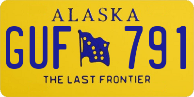 AK license plate GUF791