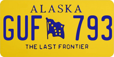 AK license plate GUF793