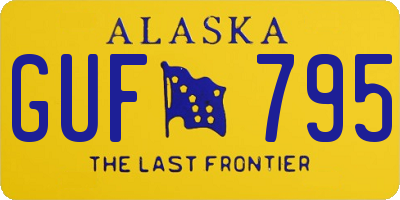 AK license plate GUF795