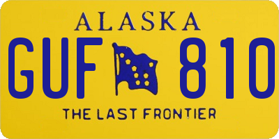 AK license plate GUF810