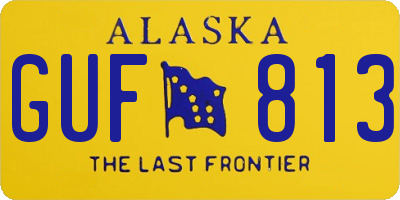 AK license plate GUF813