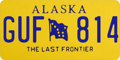 AK license plate GUF814