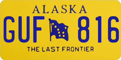 AK license plate GUF816