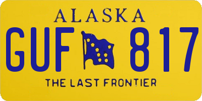 AK license plate GUF817
