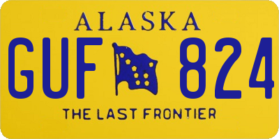 AK license plate GUF824