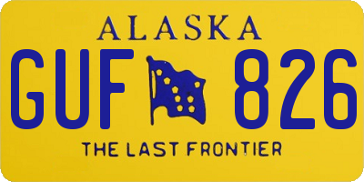 AK license plate GUF826