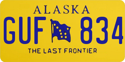 AK license plate GUF834