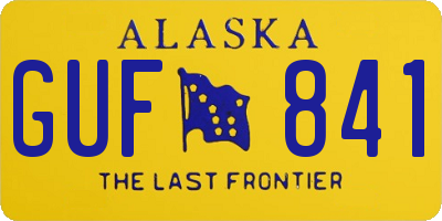 AK license plate GUF841