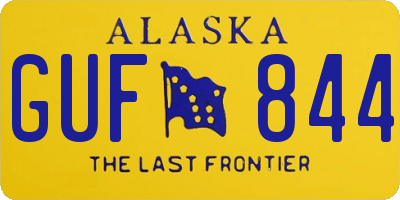 AK license plate GUF844