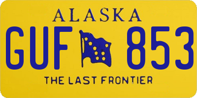AK license plate GUF853