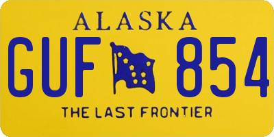 AK license plate GUF854