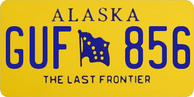 AK license plate GUF856