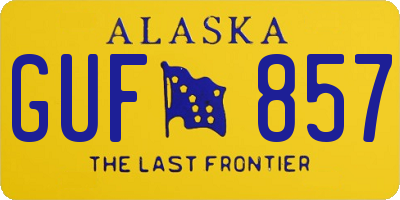 AK license plate GUF857