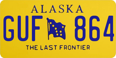 AK license plate GUF864