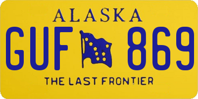 AK license plate GUF869