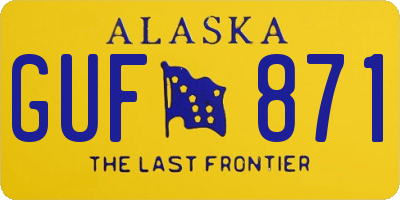 AK license plate GUF871