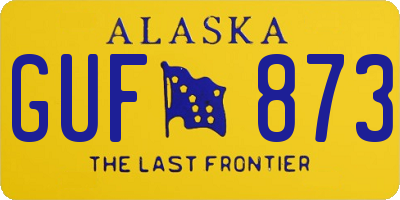 AK license plate GUF873