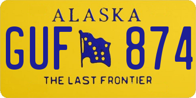 AK license plate GUF874