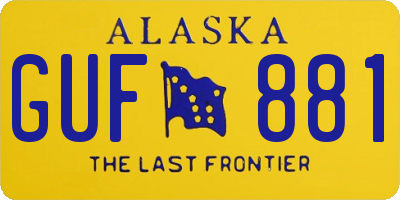 AK license plate GUF881