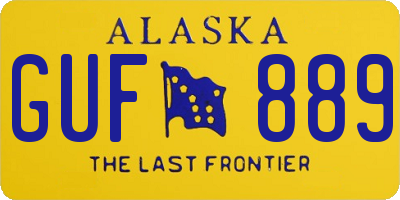 AK license plate GUF889