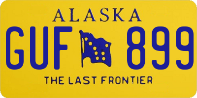 AK license plate GUF899