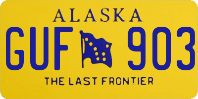 AK license plate GUF903