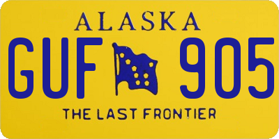 AK license plate GUF905