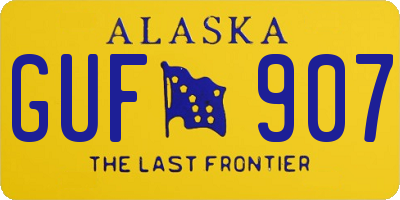 AK license plate GUF907