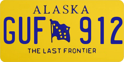 AK license plate GUF912