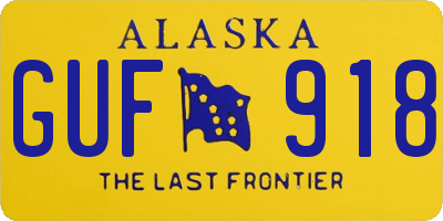 AK license plate GUF918