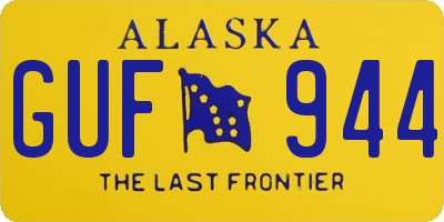 AK license plate GUF944