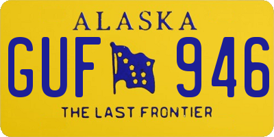 AK license plate GUF946