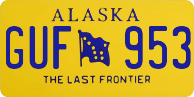 AK license plate GUF953