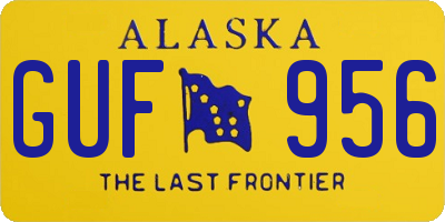 AK license plate GUF956